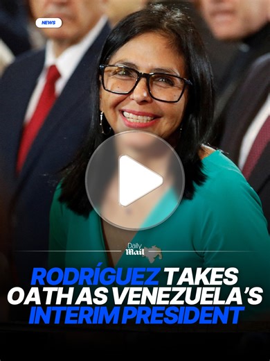 Venezuela's vice president and oil minister Delcy Rodriguez was formally sworn in as the country's interim president. She took the oath in Caracas after the U.S. capture of her predecessor, Nicolás Maduro. Rodriguez, a labor lawyer known for close connections to the private sector and her devotion to the ruling party, was sworn in by her brother Jorge, who is the head of the national assembly legislature. #rodriguez #venezuela #maduro #usa