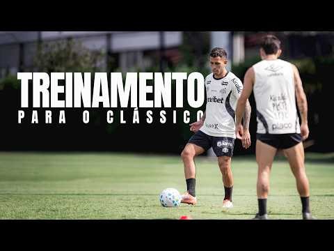 SANTOS TREINA NA VÉSPERA DO CLÁSSICO CONTRA O PALMEIRAS