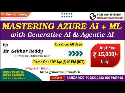 Mastering Azure AI + ML with Generative AI & Agentic AI Online Training @ DURGASOFT