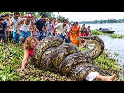 Giant Python Attacks Woman & Chases Two Men | Terrifying Snake Attack StoryFun Made Short Film