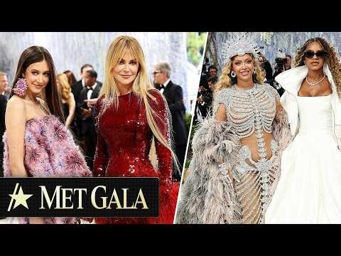 Met Gala Co-Chairs Beyoncé & Nicole Kidman Debut 2nd Looks After Walking Carpet w/ Daughters