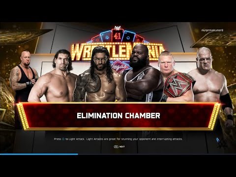 WWE 2k26 - Undertaker & Khali vs Roman vs Mark vs Brock vs Kane in Elimination Chamber Match