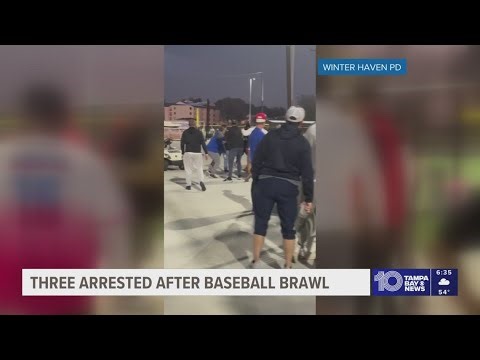 Three people arrested following a brawl in a Winter Haven baseball field