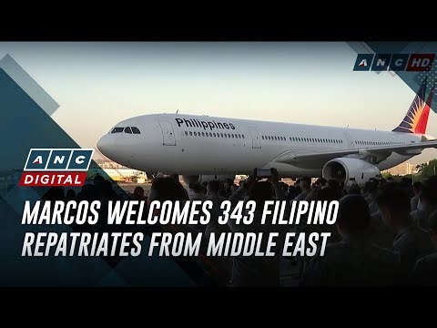 Marcos welcomes 343 Filipino repatriates from Middle East