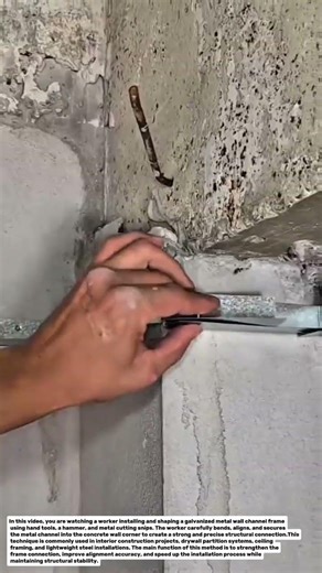 Metal Wall Channel Framing Installation Technique | Fast Interior Construction Method.