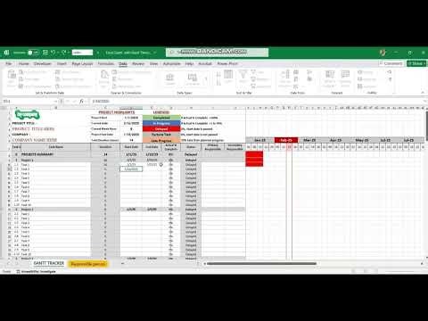 Excel Dynamic Gantt Chart - 2 Files : Fixed Timescale and Multiple Views Timescale