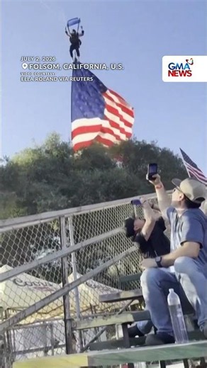 Video captures skydiver crashing into tent at Folsom Pro Rodeo in California | GMA News