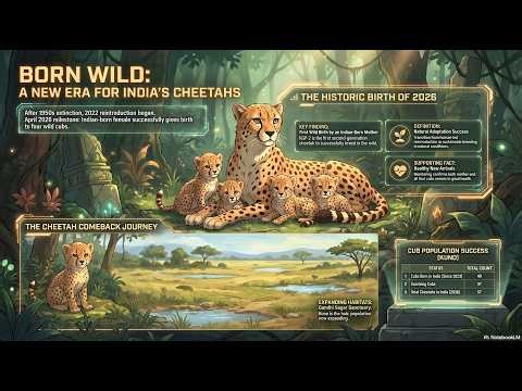 Second Generation Cheetah Births in Kuno, India
