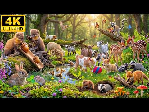 Young Baby Animals 4K UHD |🌿🌏 Heartwarming Animal Moments in Peaceful Nature & Relax Your Mind🌿