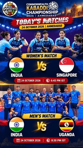 🇮🇳 INDIA'S KABADDI DOUBLE HEADER TODAY! 🔥 Women vs Singapore & Men vs Uganda #kabaddi