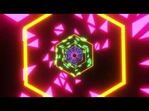 4K Abstract Rotating Hexagon Party Light Tunnel VJ Motion TV Background Video || Free VJ Loops
