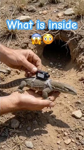 Giant Lizard POV — Inside a Hidden Burrow 😳 #wildlife #burrowvision #nature #lizard #pov #animals