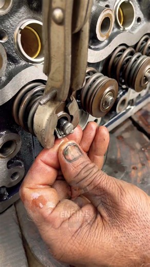 High-Speed Valve Spring Lock Installation! ⚡ #shortsfeed #mechanic #tools #viral