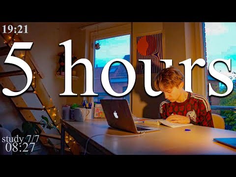 LIVE-Special from Belgium | 5-HOUR study with me in Gent 📚⛈️ rain sounds & pomodoro timer 60 & 10