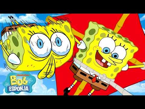 Bob Esponja Volando por el Aire por 30 Minutos Seguidos 🪁 | Bob Esponja en Español