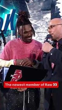 It’s official. Welcome to #WWERaw, Je'Von Evans 🔥