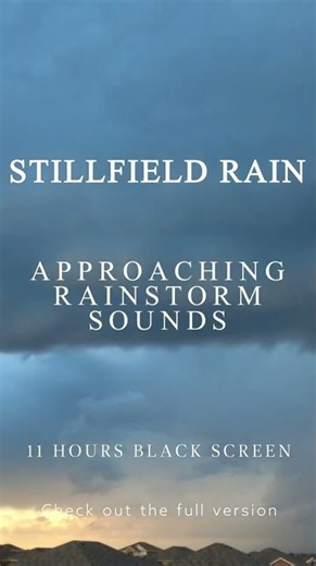 Approaching Rainstorm & Distant Thunder Sounds - 11 Hours Black Screen (For Sleep)