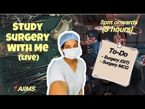 Study Surgery With Me🩻 LIVE Day 3✨ AIIMS Library📚 Pomodoro #studyvlog #aiims #studywithme