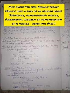 Module theory unit 1imp. notes||module,submodule, homomorphism module|#shorts#ytshorts#youtubeshorts