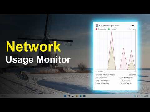 Network Usage Monitor Windows app + Realtime Network Graph Windows 11 Widget!