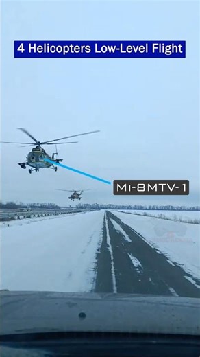 Low-Flying Ukrainian Helicopter Formation Spotted Near Frontline