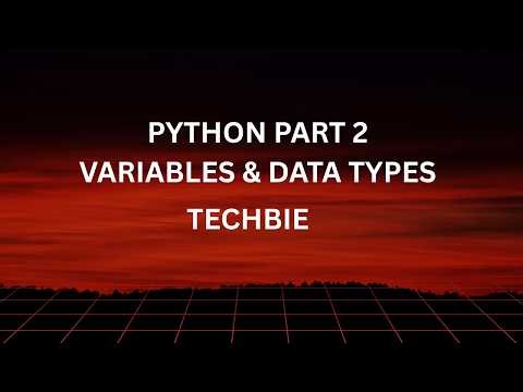 🐍 Python Variables & Data Types Explained | Python for Beginners Part 2 | Techbie
