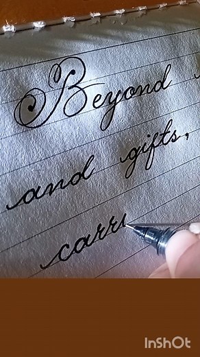 Smooth & Elegant Cursive Writing Practice | Calligraphy Word “Carries”