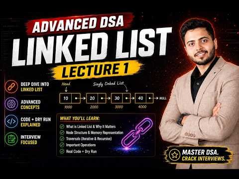 Advanced DSA 🔥 Linked List in Python | Lecture 1 | BigDataYatra