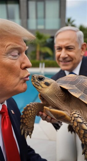 Trump Plays Happily with a Turtle… A Big Surprise Appears! 🐢🤣 | AI Funny Parody” #funny #trump