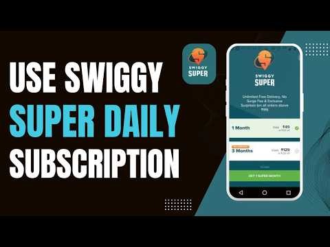 How to Use Swiggy Super Daily Subscription !