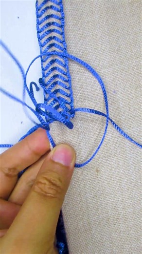 Beautiful viral thread border lace embroidery design 😍 #diy #tutorial #craft