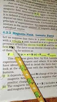 magnetic field lorentz force #12th #physics