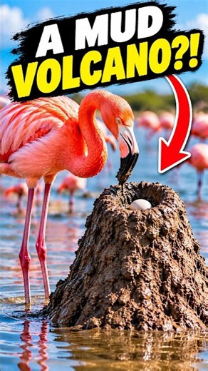 A Flamingo Built a MINI Mud Volcano?! 🦩🌋 The Nest Is Incredible!
