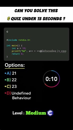 Think you’re good at C programming? 💻⚡