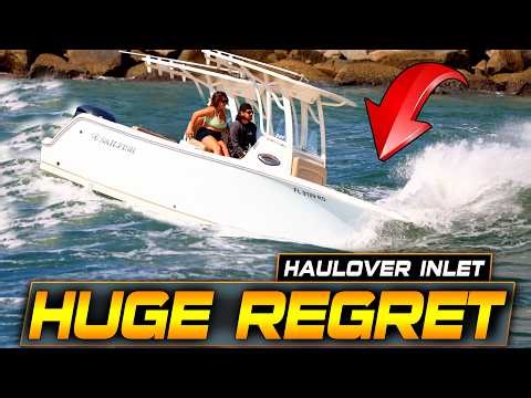 MASSIVE WAVES HIDE BOAT COMPLETELY AT HAULOVER INLET !! BOAT ZONE