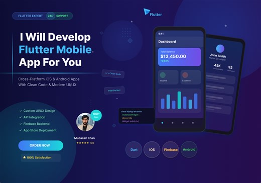 I will build flutter and flutterflow app for android and ios cross platform | Sikaty