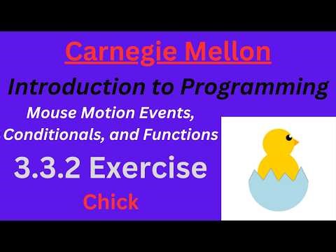 CM Intro to Programming Unit 3 Lesson 2 Exercise: Chick