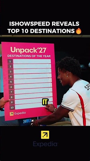 IShowSpeed Reveals Expedia’s #10 Destination for 2027 🌍🔥#ishowspeed #speed #expedia