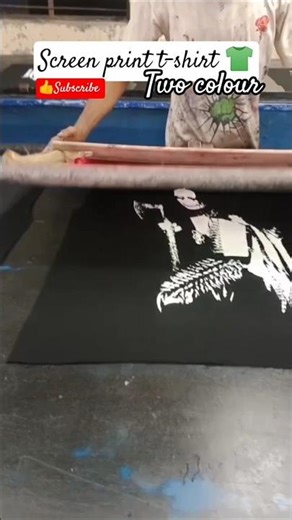 T-Shirt Print Magic 👕 | Screen Printing Process 🔥 #Shorts