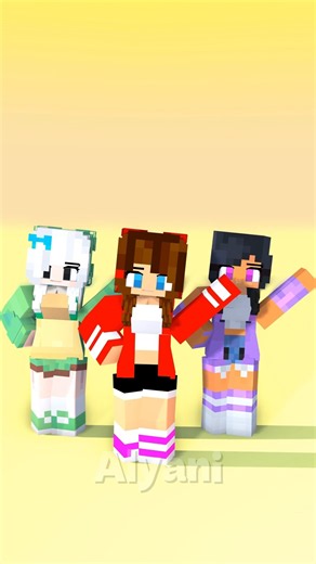 JJ Sister & Aphmau and Mikey Girl Dance animation💃🤩 #minecraftshorts