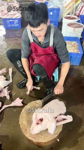 Immersive Butchery ASMR - Fast and Precise Goose Chopping