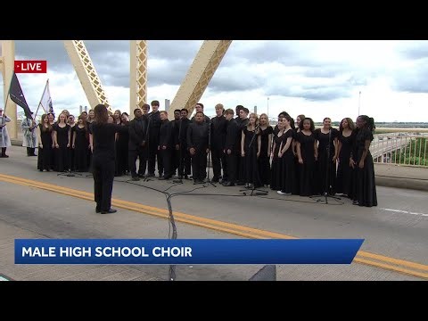 Male High School choir sings national anthem at Thunder Over Louisville 2026