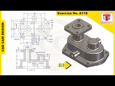 SolidWorks Tutorial for beginners Exercise A118