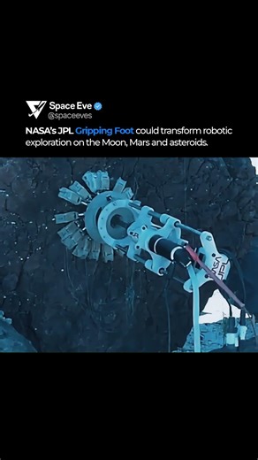 NASA’s JPL made this Gripping Foot Mechanism to clasp onto rocks in microgravity. #NASAJPL #Robotics