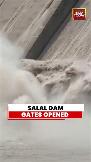 Salal Dam Gates Opened In Reasi After Heavy Rain Boosts Chenab River Inflow #monsoon #dam