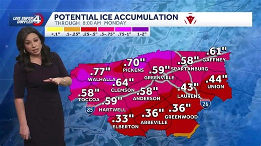 Upstate SC ice storm forecast: Timing and potential impacts