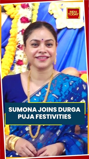 Navratri 2026: Sumona Chakravarti Attends Mahasaptami Puja Celebrations, Joins Festivities #shorts