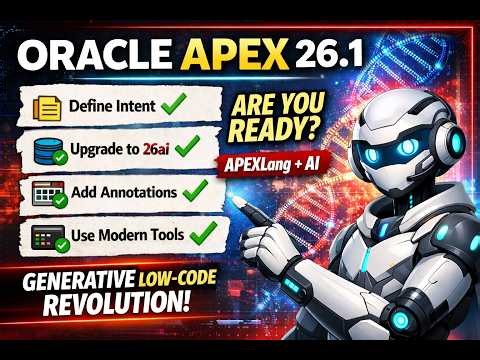 Oracle APEX 26.1 on the cards: APEXLang, AI & Generative Low-Code Development, and preparation steps