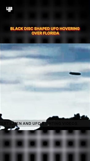 Mysterious Black Disc Shaped UFO Caught On Camera Hovering over Florida! #shorts #lab360 #alien