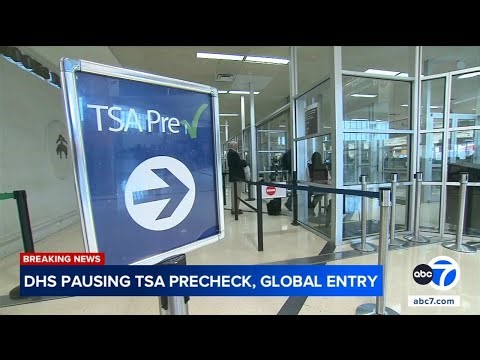 DHS suspends TSA PreCheck and Global Entry amid partial government shutdown